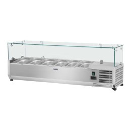 Nadstawa chłodnicza ze szklaną osłoną 5x GN1/3 i 1x GN1/2 150cm Royal Catering