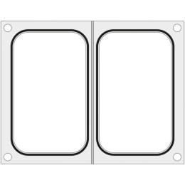 Matryca forma do zgrzewarek MCS na dwie tacki pojemniki 178x113 mm - Hendi 805459 Hendi