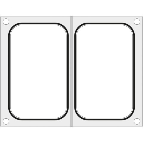 Matryca forma do zgrzewarek MCS na dwie tacki pojemniki 178x113 mm - Hendi 805459 Hendi