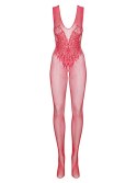 Bodystocking N112 Czerwone Czerwony XL/XXL