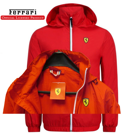 Wiatrówka męska z kapturem kurtka kolekcja Ferrari Wiatrówka męska z kapturem kurtka kolekcja Ferrari