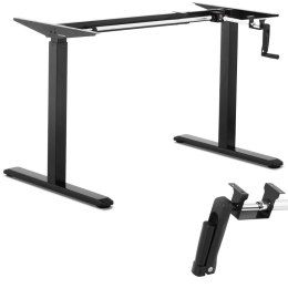 Stelaż rama biurka z ręczną regulacją wysokości 73-124 cm do 70 kg CZARNY FROMM&STARCK