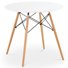 Stolik stół skandynawski do salonu biura nowoczesny okrągły śr. 80 cm wys. 74 cm FROMM&STARCK