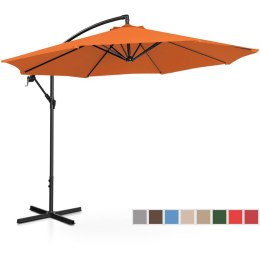 Parasol ogrodowy na wysięgniku okrągły uchylny śr. 300 cm pomarańczowy UNIPRODO