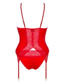 Gorset Diyosa + stringi GRATIS! Red Czerwony M/L