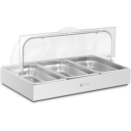 Witryna bufetowa śniadaniowa z pokrywą rolltop 3x GN 1/3 3x 2,6 l Royal Catering