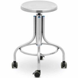 Taboret stołek laboratoryjny warsztatowy ze stali nierdzewnej 45-60 cm do 100 kg Steinberg Systems