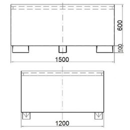 Wanna wychwytowa do zbiornika IBC paletopojemnika MAUZER 1000L - ocynkowana MEVA