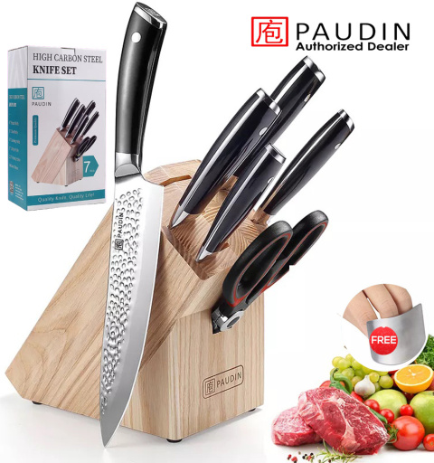 Komplet noży kuchennych Santoku w bloku 6 sztuk Komplet noży kuchennych Santoku w bloku 6 sztuk