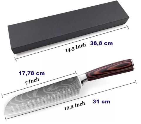 Uniwersalny nóż Santoku do mięsa, ryb i warzyw Uniwersalny nóż Santoku do mięsa, ryb i warzyw