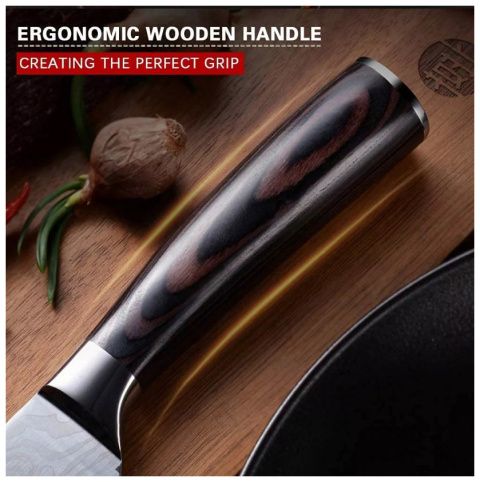 Uniwersalny nóż Santoku do mięsa, ryb i warzyw Uniwersalny nóż Santoku do mięsa, ryb i warzyw