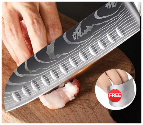 Uniwersalny nóż Santoku do mięsa, ryb i warzyw Uniwersalny nóż Santoku do mięsa, ryb i warzyw