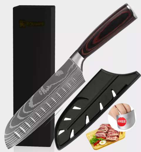 Uniwersalny nóż Santoku do mięsa, ryb i warzyw Uniwersalny nóż Santoku do mięsa, ryb i warzyw