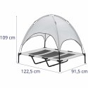 Legowisko łóżko dla psa z baldachimem składane 122.5 x 91.5 x 109 cm WIESENFIELD