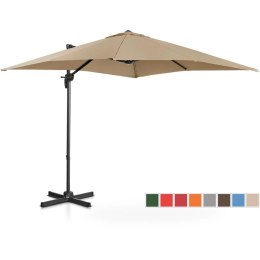 Parasol ogrodowy boczny na wysięgniku kwadratowy 250 x 250 cm szarobrązowy UNIPRODO