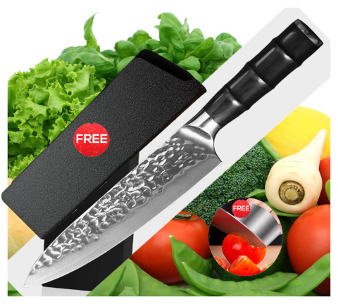 Nóż Santoku szefa kuchni kuta stal uniwersalny 8-calowy Nóż Santoku szefa kuchni kuta stal uniwersalny 8-calowy