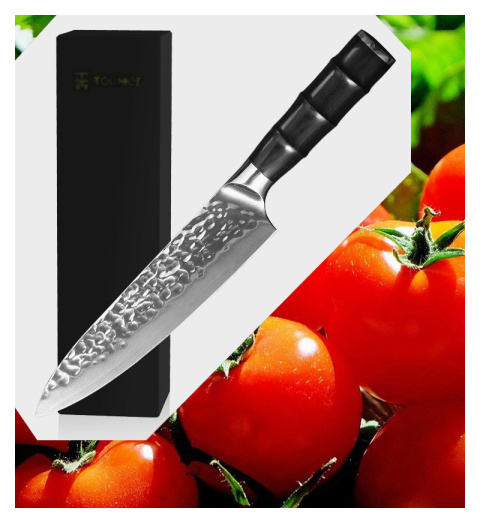 Nóż Santoku szefa kuchni kuta stal uniwersalny 8-calowy Nóż Santoku szefa kuchni kuta stal uniwersalny 8-calowy