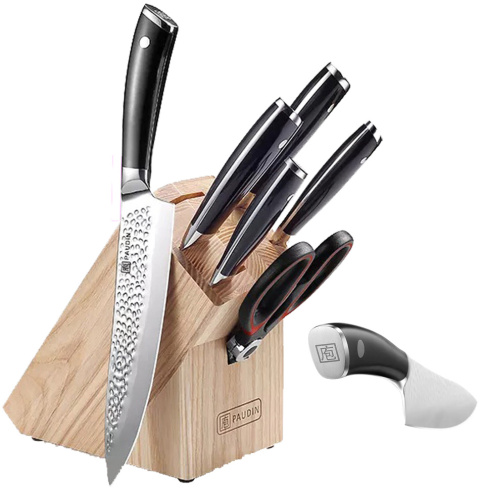 Komplet noży kuchennych Santoku w bloku 6 sztuk Komplet noży kuchennych Santoku w bloku 6 sztuk