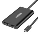 Adapter rozdzielacz USB Typ C Thunderbolt 3 czarny CHOETECH