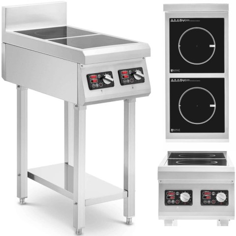 Kuchnia indukcyjna 2 palnikowa wolnostojąca 400 V 2 x 3500 W Royal Catering