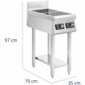 Kuchnia indukcyjna 2 palnikowa wolnostojąca 400 V 2 x 3500 W Royal Catering