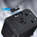 Szybka ładowarka podróżna wtyczka UE UK USA AUS 3xUSB 30-65W czarny CHOETECH