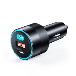 Szybka ładowarka samochodowa 130W 2xUSB-C + USB-A czarny CHOETECH