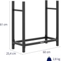 Stojak na drewno opałowe kominkowe loft 60 x 25 x 61.5 cm Hillvert