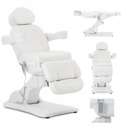 Fotel kosmetyczny do tatuażu masażu spa elektryczny GENOA - biały Physa