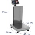 Waga platformowa magazynowa z oparciem 40 x 50 cm LCD 60 kg / 0.005 kg Steinberg Systems