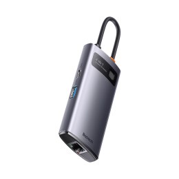 Metal Gleam Series stacja dokująca HUB 4w1 USB-C 3xUSB 3.2 RJ45 BASEUS