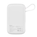 Powerbank z szybkim ładowaniem 10000mAh 20W QC-PD-SCP-FCP kabel Iphone Lightning biały BASEUS