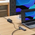 StarJoy HUB 8w1 USB-C 3xUSB HDMI RJ45 czytnik kart SD i TF PD szary BASEUS