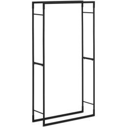 Stojak na drewno kominkowe metalowy prostokątny LOFT do 40 kg 80 x 25 x 150 cm Hillvert