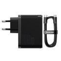 Szybka uniwersalna ładowarka sieciowa GaN5 Pro USB-C / USB 100W - czarny BASEUS