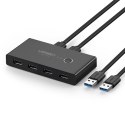 Switch box HUB przełącznik 4x USB 3.2 Gen 1 rozdzielacz USB na dwa komputery - czarny UGREEN