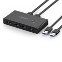 Switch box HUB przełącznik 4x USB 3.2 Gen 1 rozdzielacz USB na dwa komputery - czarny UGREEN