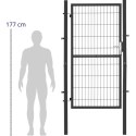 Brama furtka wejściowa ogrodowa ze stali 105 x 231 cm WIESENFIELD