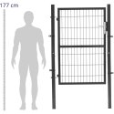 Brama furtka wejściowa ogrodowa ze stali 106 x 191 cm WIESENFIELD