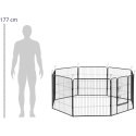 Kojec zagroda wybieg dla psów szczeniąt z bramką wys. 81 cm 8 segmentów WIESENFIELD