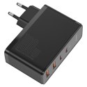 Szybka ładowarka sieciowa GaN2 Pro USB USB-C QC PD 100W czarny BASEUS