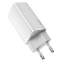 Szybka ładowarka sieciowa GaN2 Pro USB USB-C QC PD 65W biały BASEUS