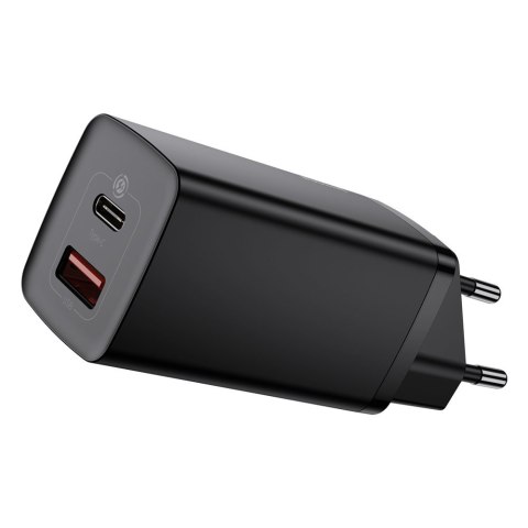 Szybka ładowarka sieciowa GaN2 Pro USB USB-C QC PD 65W czarny BASEUS