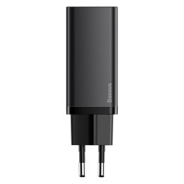 Szybka ładowarka sieciowa GaN2 Pro USB USB-C QC PD 65W czarny BASEUS