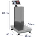 Waga platformowa magazynowa z oparciem 40 x 50 cm LCD 150 kg / 0.01 kg Steinberg Systems