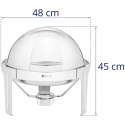 Podgrzewacz do potraw stołowy okrągły na pastę z pokrywą rolltop 5.8 l Royal Catering