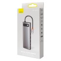 Wielofunkcyjny HUB replikator portów USB-C Metal Gleam 11w1 szary BASEUS