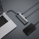 Wielofunkcyjny HUB replikator portów USB-C Metal Gleam 11w1 szary BASEUS