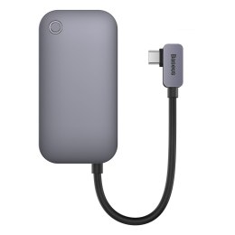 6w1 Rozdzielacz portów PadJoy HUB USB do tabletu smartfona USB-C HDMI SD TF ciemnoszary BASEUS