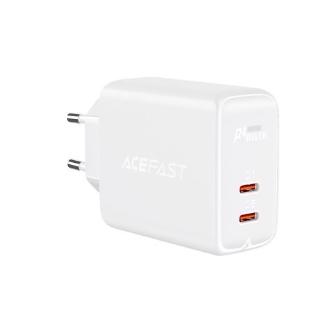 Ładowarka sieciowa 2x USB-C 40W PPS PD QC 3.0 AFC FCP biały ACEFAST